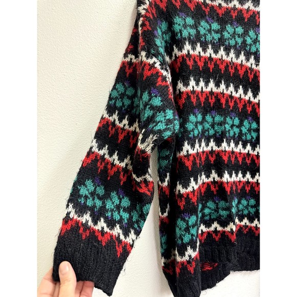 Knit Knit Vintage 80's Mohair Blend Oversized Grandpa Cardigan Sz Large - Picture 8 of 10